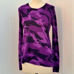Generation Love Purple Camo Cashmere Sweater Size Medium